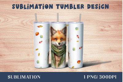 Forest Fox Tumbler Sublimation Wrap