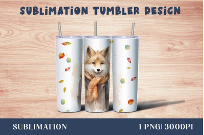 Forest Fox Tumbler Sublimation Wrap | Watercolor Designs