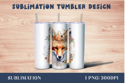 Forest Fox Tumbler Sublimation Wrap