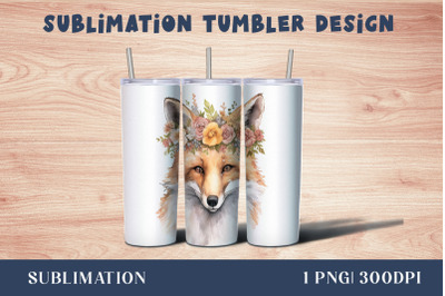 Forest Fox Tumbler Sublimation Wrap