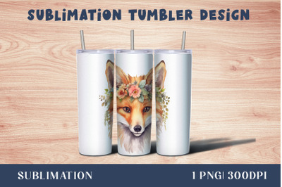 Forest Fox Tumbler Sublimation Wrap