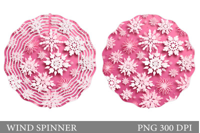 Snowflakes Wind Spinner. Winter Wind Spinner Design