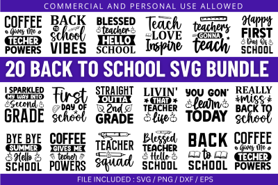 Back To School SVG Bundle