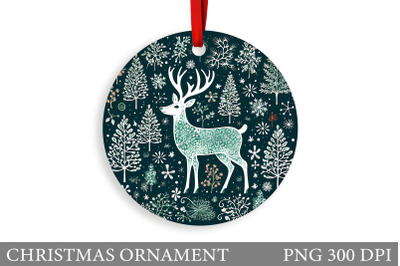 Reindeer Christmas Ornament. Deer Christmas Ornament Design