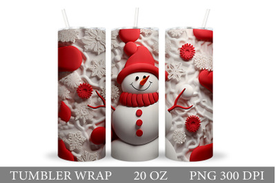 Snowman Tumbler Design. Winter Tumbler Wrap Sublimation