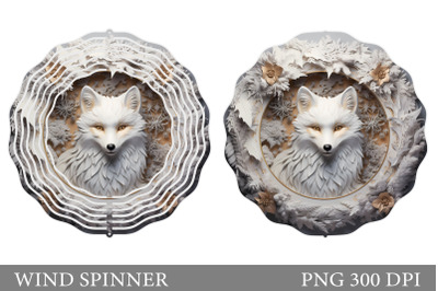 Fox Wind Spinner Design. Fox Winter Wind Spinner Sublimation