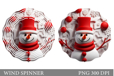 Christmas Snowman Wind Spinner. Winter Wind Spinner Design