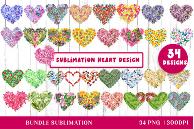 in Love - Valentine&#039;s Hearts Sublimation heart design