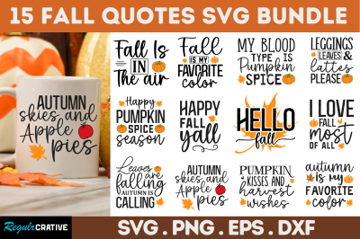 Fall Qoute SVG Bundle