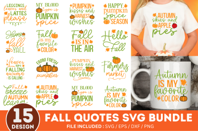 Fall Quotes SVG Bundle