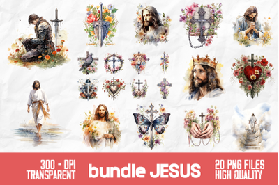 Jesus Retro Wild Flowers Bundle