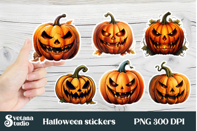 Halloween pumpkin stickers | Printable Halloween stickers