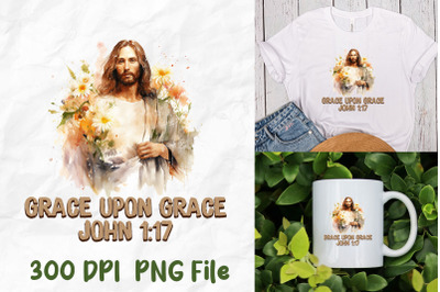 Grace Upon Grace Jesus Retro Wild Flower