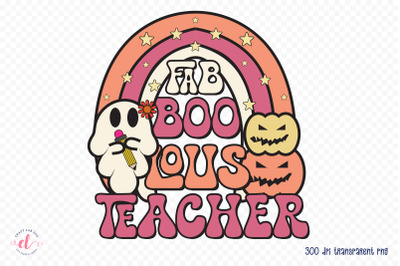 Halloween Teacher PNG, Fab Boo Lous