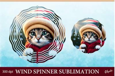 Christmas Cat Wind Spinner. Cat In The Hat Wind Spinner PNG