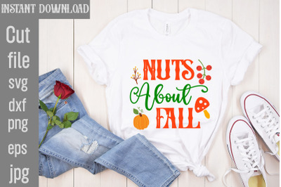 Nuts About Fall SVG cut file&2C;Fall Porch Sign Svg Bundle&2C; Fall Svg Happ