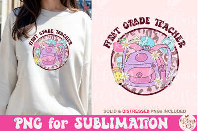 First Grade Png, Back to school Sublimation, First Grade Printable