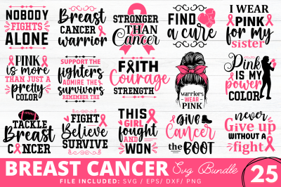 Breast Cancer SVG Bundle