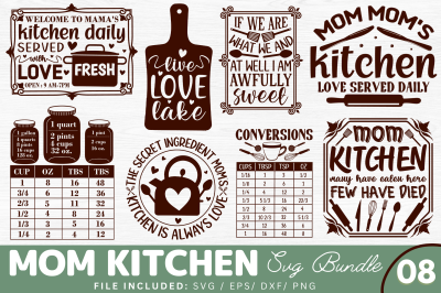 Mom Kitchen  SVG Bundle