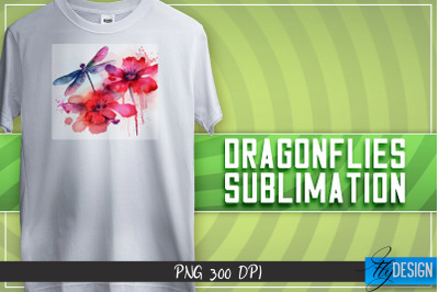 Dragonflies Sublimation | T-shirt Design | Happy Design