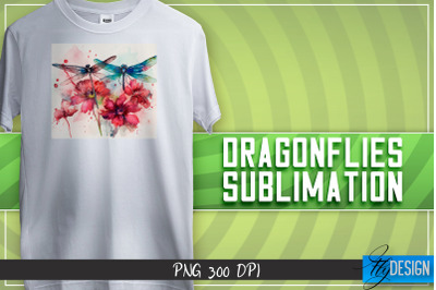 Dragonflies Sublimation | T-shirt Design | Happy Design