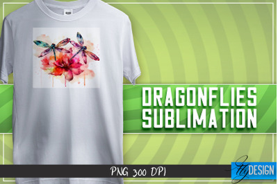 Dragonflies Sublimation | T-shirt Design | Happy Design