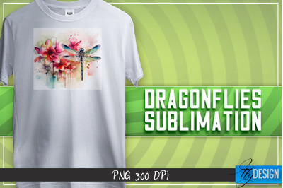 Dragonflies Sublimation | T-shirt Design | Happy Design