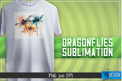 Dragonflies Sublimation | T-shirt Design | Happy Design