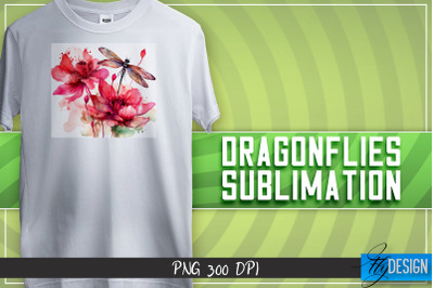 Dragonflies Sublimation | T-shirt Design | Happy Design