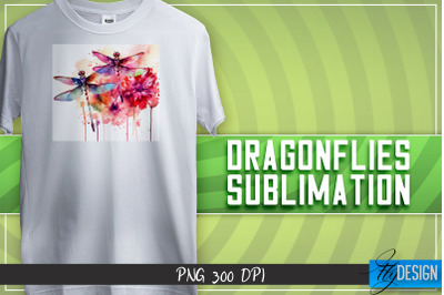 Dragonflies Sublimation | T-shirt Design | Happy Design