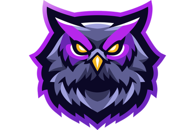 Owl head esport mascot logo design