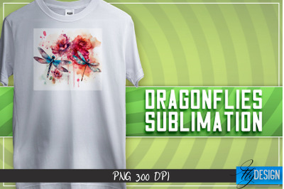 Dragonflies Sublimation | T-shirt Design | Happy Design