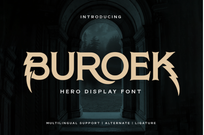 Buroek | Display Hero Font