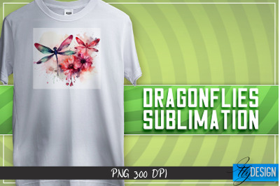 Dragonflies Sublimation | T-shirt Design | Happy Design