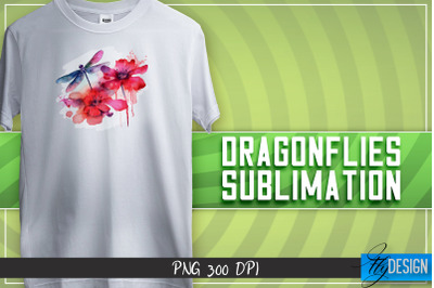 Dragonflies Sublimation | T-shirt Design | Happy Design