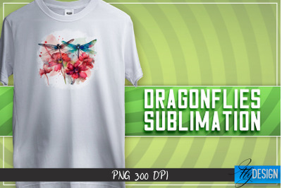 Dragonflies Sublimation | T-shirt Design | Happy Design