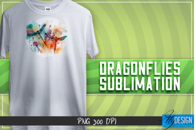 Dragonflies Sublimation | T-shirt Design | Happy Design