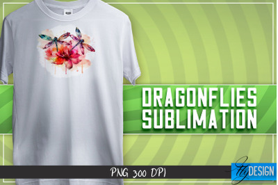 Dragonflies Sublimation | T-shirt Design | Happy Design