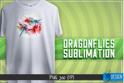 Dragonflies Sublimation | T-shirt Design | Happy Design