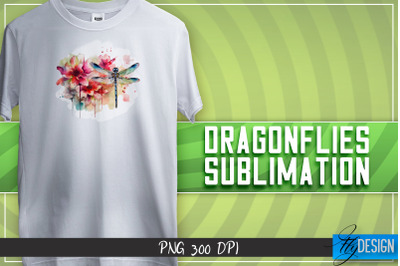 Dragonflies Sublimation | T-shirt Design | Happy Design