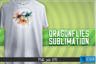 Dragonflies Sublimation | T-shirt Design | Happy Design