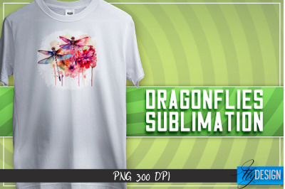 Dragonflies Sublimation | T-shirt Design | Happy Design