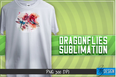 Dragonflies Sublimation | T-shirt Design | Happy Design