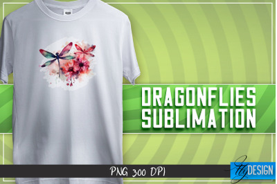 Dragonflies Sublimation | T-shirt Design | Happy Design