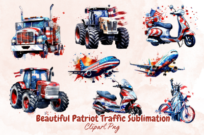 Beautiful Patriot Traffic Sublimation