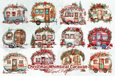 Christmas Whimsical Caravan Sublimation