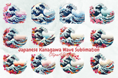 Japanese Kanagawa Wave Sublimation