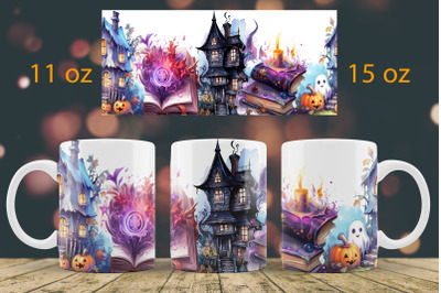 Halloween mug wrap design Witch mug Sublimation PNG