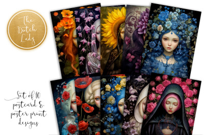 Flower Madonnas Postcards &amp; Art Prints
