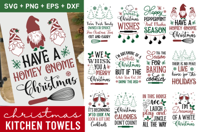 Christmas Kitchen towels SVG Bundle